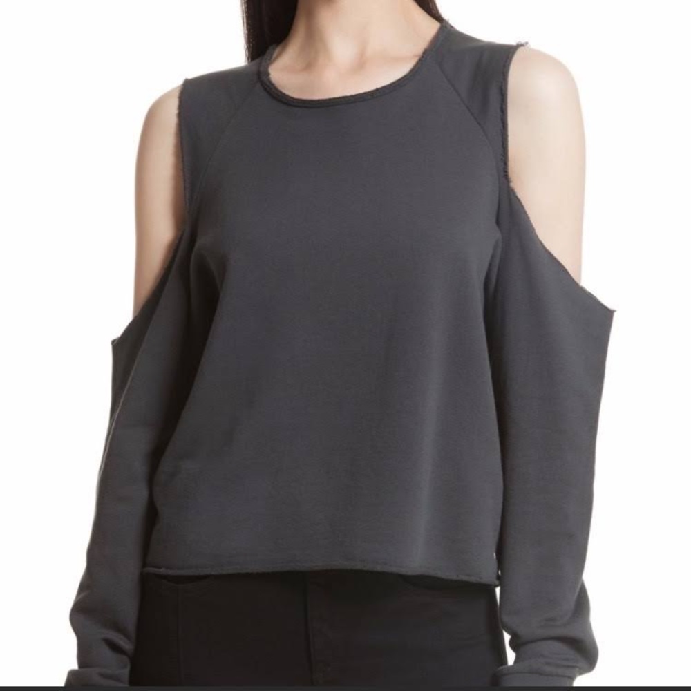 Rag & Bone/Jean Cold Standard Issue Cold Shoulder Sweatshirt